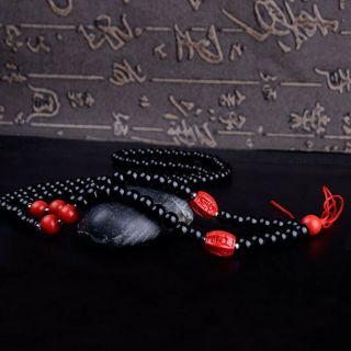 Natural Red Cinnabar Carving Chinese Carp jump longmen Pendant Beads Necklace 4