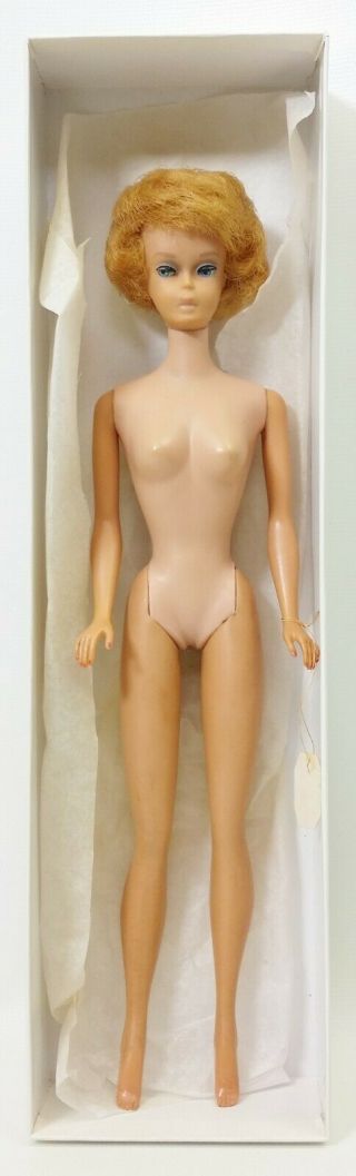 Vintage Barbie Titian Red Bubble Cut Midge Barbie Body Doll Blue Eyeliner
