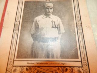 Antique 1919 Stars On The Diamond Bender Phila American League Notebook