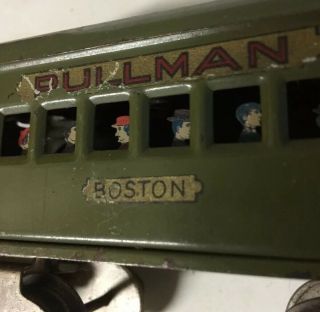 Antique Vintage Toy Rr Passenger Train Car Made By Dorfan