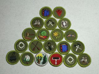20 Bsa Boy Scout Merit Badges - Most Type F (set C)