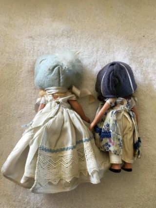 2 VERY RARE VINTAGE BISQUE STORY BOOK DOLLS 2