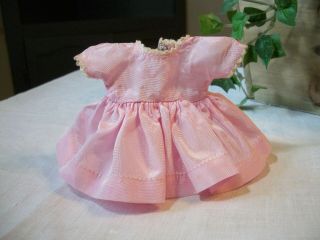 Vintage Madame Alexander Kin Wendy Pink Taffeta Dress & Panties