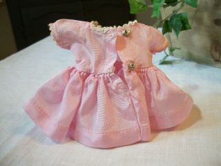 Vintage Madame Alexander kin Wendy pink taffeta dress & panties 2