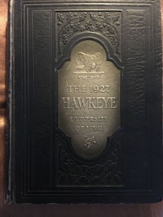 1927 University Of Iowa Hawkeye Yearbook Antique Sports,  Organizations
