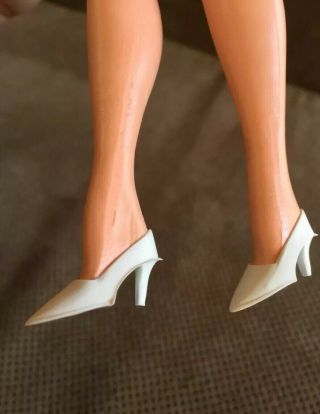 Vintage Barbie Clone Tressy Wendy Babs Lilli Pair White High Heel Soft Shoes