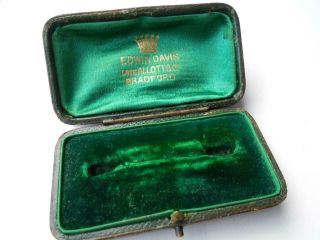 Antique Leather Brooch Jewelry Jewellery Box Edwin Davis Bradford