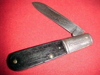 Vintage Remington Pocket Knife Single Blade Barlow Style