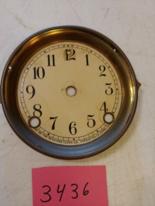 Antique Sessions Mantle Clock Dial And Bezel No Glass