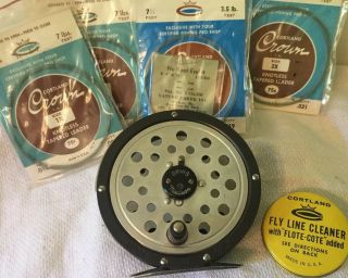 Orvis Madison Fly Reel Model 8 Usa And Cortland Crown Leaders & Fly Line Cleaner