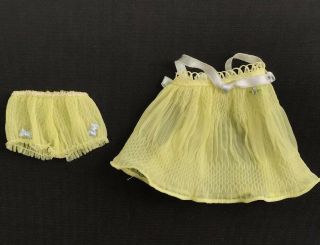 Vintage Barbie Doll Sweet Dreams 973 (yellow) Pajama Top & Bottom