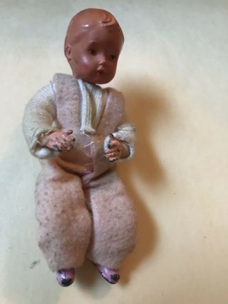 Vintage Dollhouse Doll Metal Feet Hands