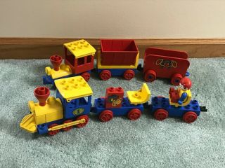 Lego Duplo Vintage Train Engines Horse Car Dump Car Clown Circus Chairs Etc