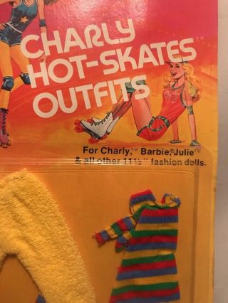 Vintage 80 ' s Charly Hot - Skates Outfits Fits Barbie & Other 11 1/2 