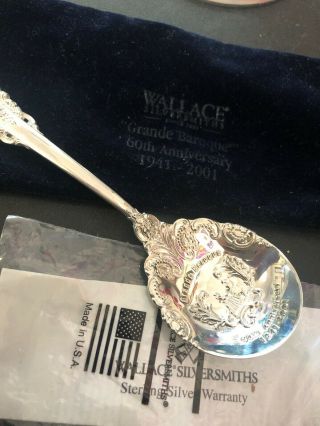 Wallace Grand Baroque Sterling Silver 60th Anniversary 1941 - 2001 Spoon