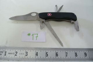 Victorinox Black 8 Tool Folding Pocket Multi Tool Swiss Army Knife - B4 17