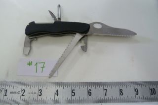 Victorinox Black 8 tool Folding Pocket Multi tool Swiss Army Knife - B4 17 2