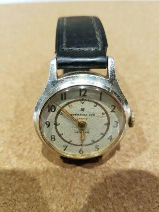 Vintage C1950s Alloy Cased Ingersoll Ltd London Triumph Mens Wrist Watch