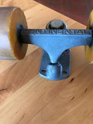 Vintage Continental Skateboard Truck And Two Pipeline 2 Wheels 4