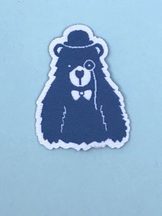 World Scout Jamboree 2019 United Kingdom Uk Tea Bear Cut Out Badge Patch Blue