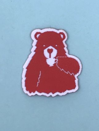 World Scout Jamboree 2019 United Kingdom Uk Tea Bear Cut Out Badge Patch Red