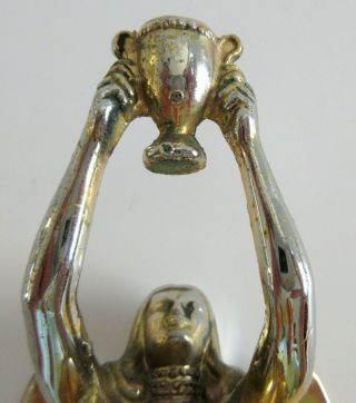 Metal Winged Goddess Trophy Topper Gold - Tone Some Ruboff Silver Shows Through