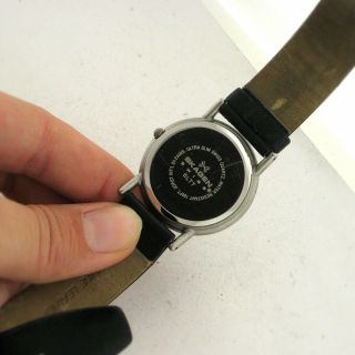 Vintage Skagen Swiss 6ltt Ss Leather Band Watch Not