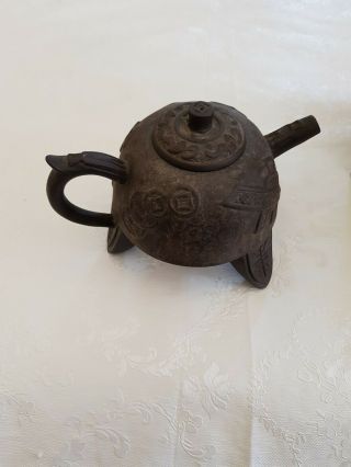 Oriental Vintage Clay Pottery Teapot With Base Mark
