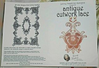 Jenny Haskins Embroidery Design Cds - Antique Cutwork Lace - 36 Designs - Euc