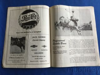 Vtg 1957 J Bar H Souvenir Rodeo Program Camdenton MO Starring Rex Allen & Koko 3