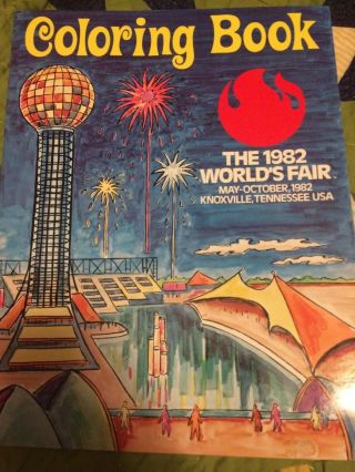 " Worlds Fair Coloring Book " 1982 World 