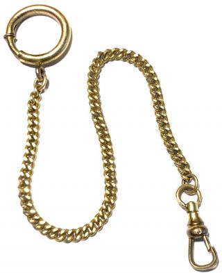 Vintage Antique 1/20 12k Gold Filled Watch Fob Watch Chain