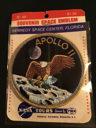 Vintage First Lunar Landing Of Mankind 1969 Apollo 11 Kennedy Space Center Patch