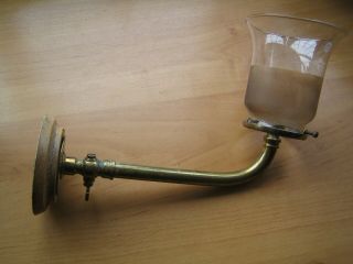 Old Brass Gas Wall Light Fitting