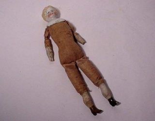 Antique Germany Small China Head Doll With Body As Found - 9 - 1/4 Inches