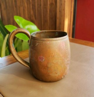 Vintage Solid Copper Cup Mug West Bend Aluminum Co.  Moscow Mule Usa Drink Party