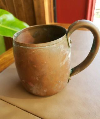 Vintage Solid Copper Cup Mug West Bend Aluminum Co.  Moscow Mule USA Drink Party 2