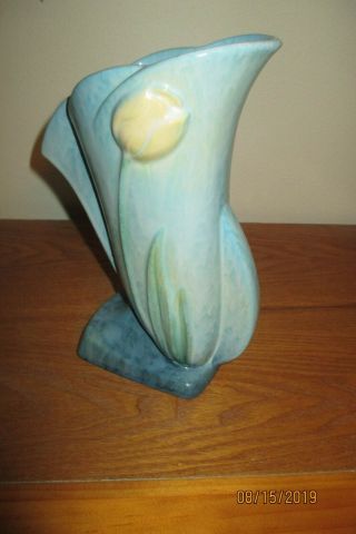 Vintage/antique Roseville Pottery Vase Tulip 282 - 8 " Mid Century 1950 