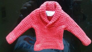 Vintage Barbie Ken Allen Doll Red Pullover Collar Sweater 1962 Sweater Pak