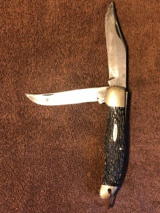 Vintage Large Kabar Folding Pocket Knife - 2 Blade