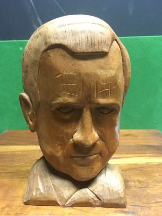President Richard M Nixon Hand Carved Wood Stopper Figure Folk Art 4 