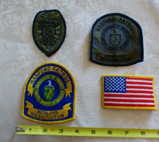 (4) Vintage Federal Hanford Doe Energy Site Washington State Patrol Police