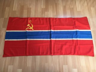 Vintage Soviet Flag Banner Propaganda Made In Ussr 1989s