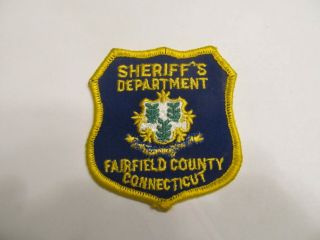 Connecticut Fairfield Co Sheriff Cap Patch Defunct