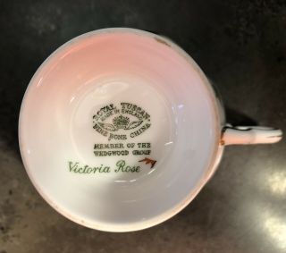 Vintage Antique Royal Tuscan Rose Bone China Teacup Saucer 3