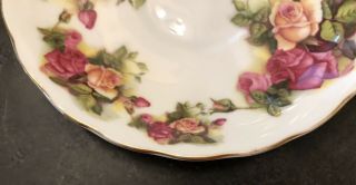 Vintage Antique Royal Tuscan Rose Bone China Teacup Saucer 5