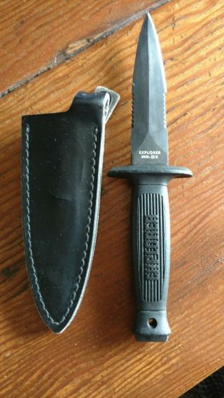Vintage Explorer Mm - 3k Japanese Boot Knife Dagger With Sheath Miliaria 21 - 045k