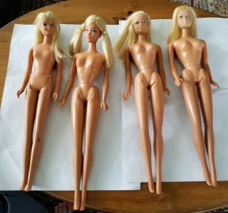 Vintage Sun Set Malibu Mod Tnt Barbie,  Pj Casey Dolls Mattel 1970