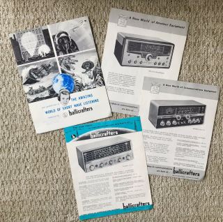 Vintage Hallicrafters Promotional Sales Brochure Inclu Models S - 120,  Sx - 101,  Sx -