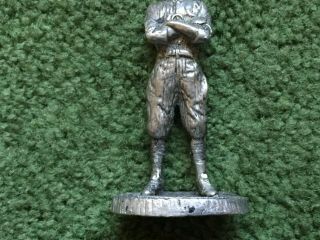 VINTAGE ROGERS HORNSBY THE RAJAH BASEBALL PEWTER FIGURINE MADE IN USA 3